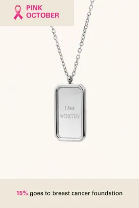 Affirmation Plate Engravable Necklace