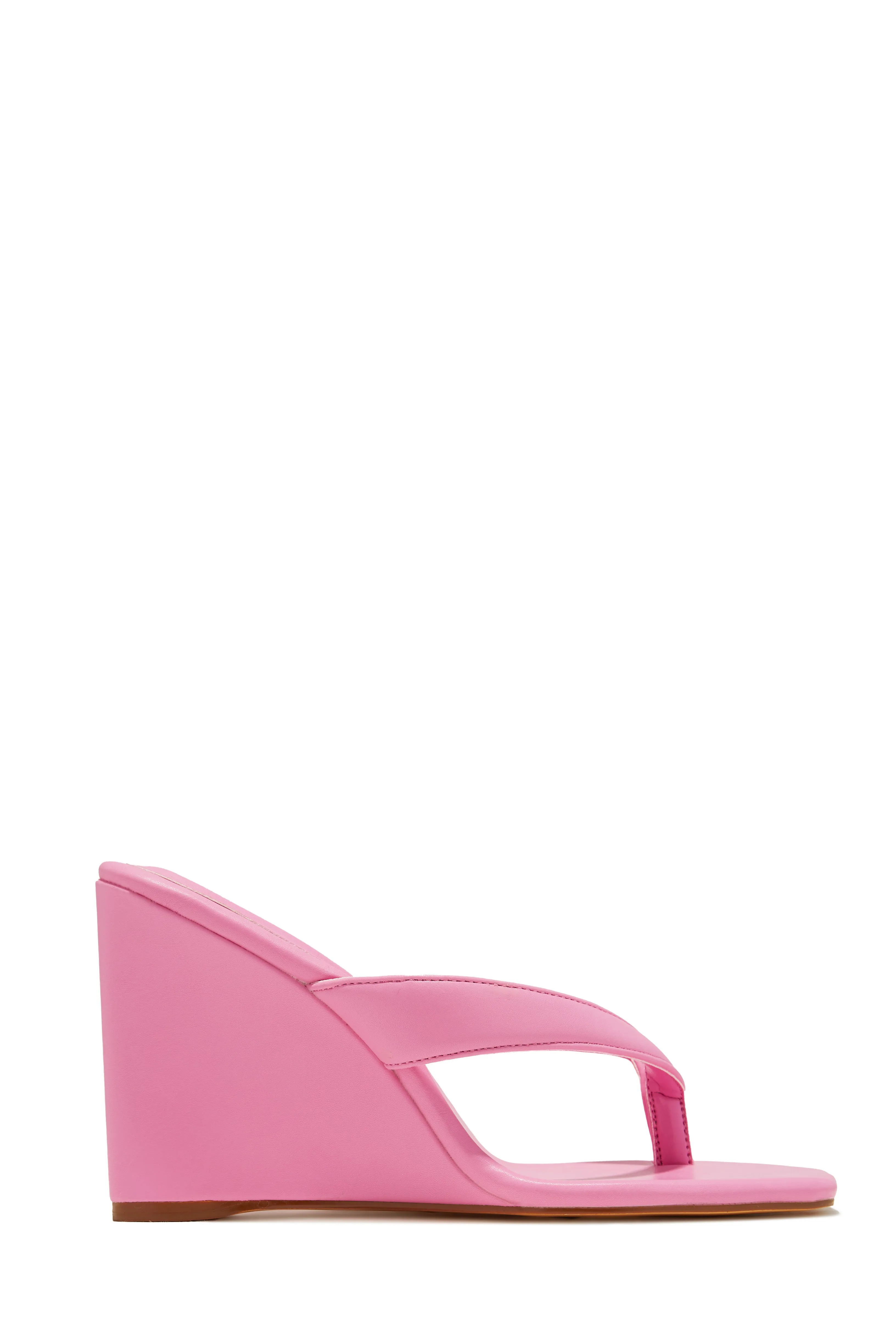 Alena Wedge Heel Mules - Pink