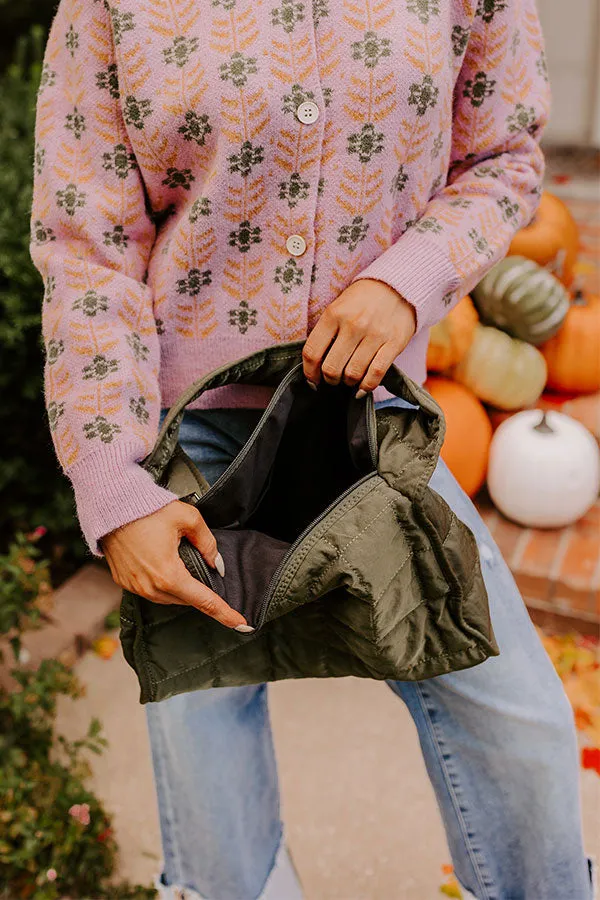 Always In Style Quilted Purse in Olive