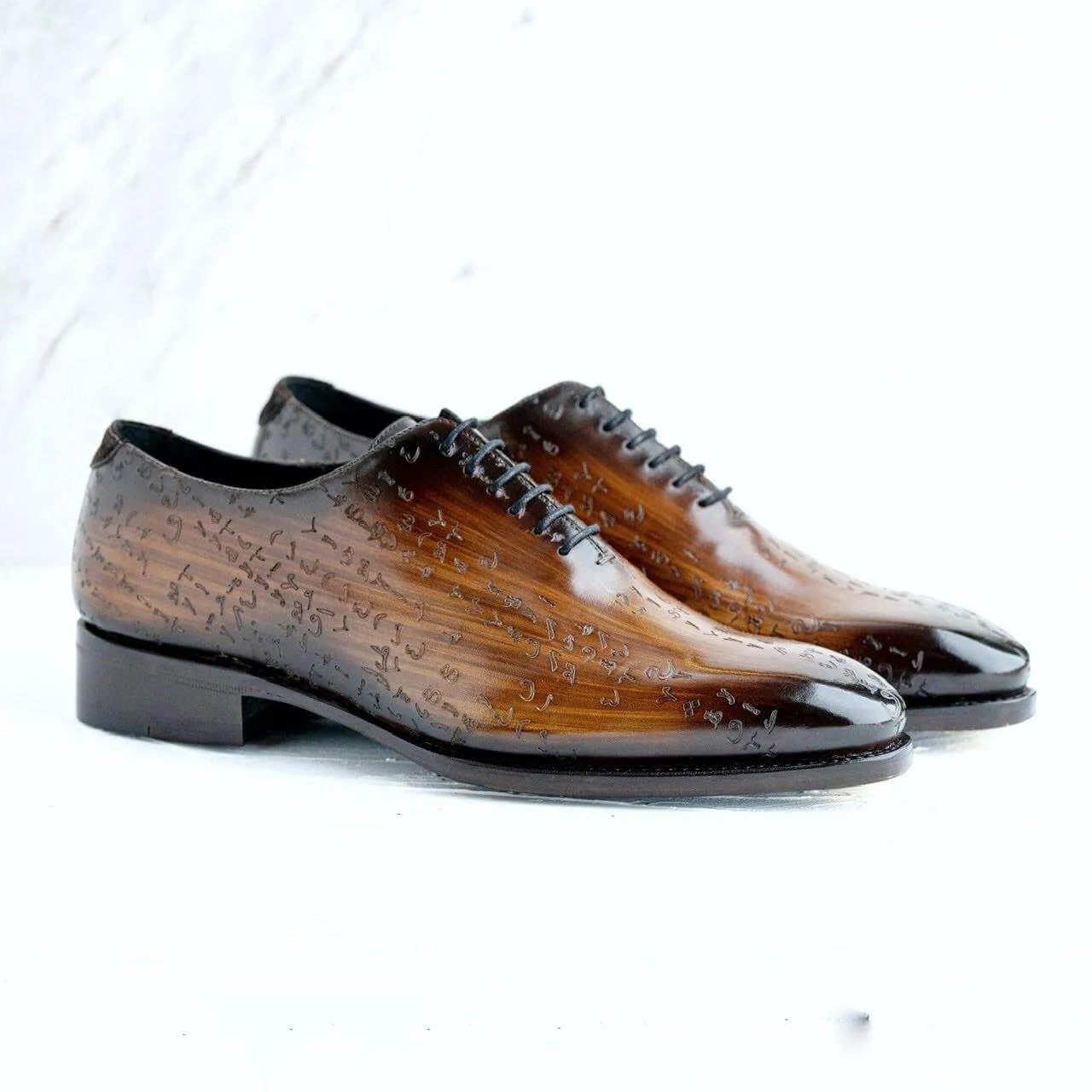 Arabic Matrix Patina Wholecut Shoes