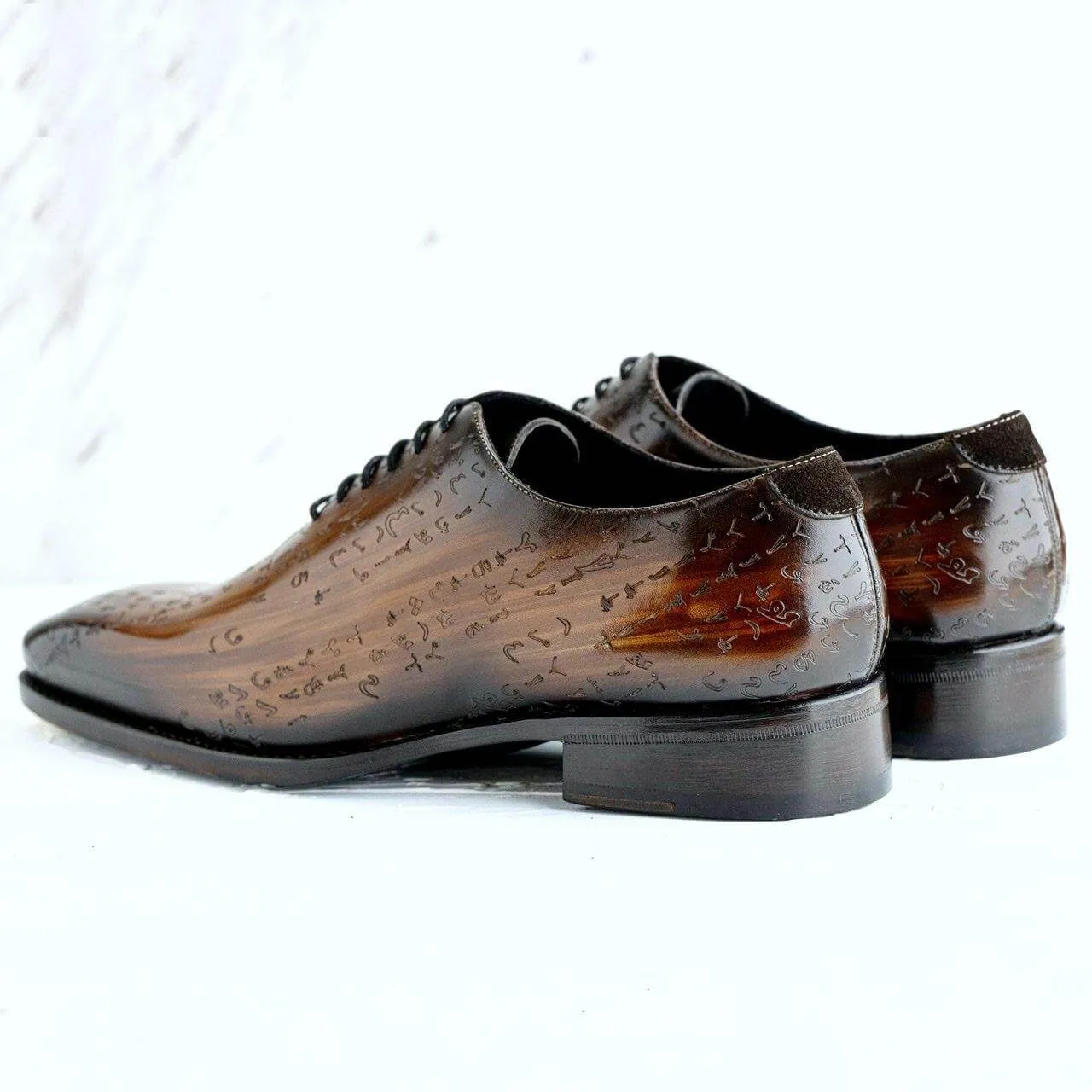 Arabic Matrix Patina Wholecut Shoes