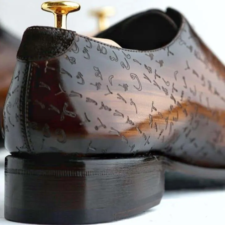 Arabic Matrix Patina Wholecut Shoes