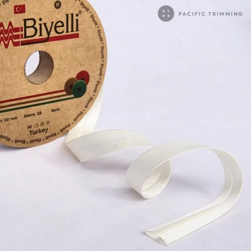 Biyelli 3/4" Satin Bias Tape #11 Light Grey