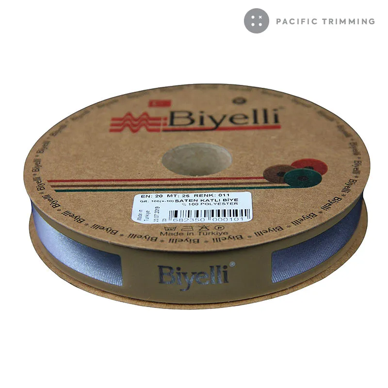 Biyelli 3/4" Satin Bias Tape #11 Light Grey