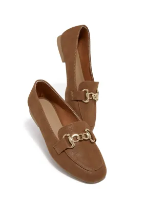 CEO Mindset Closed Toe Flats - Tan