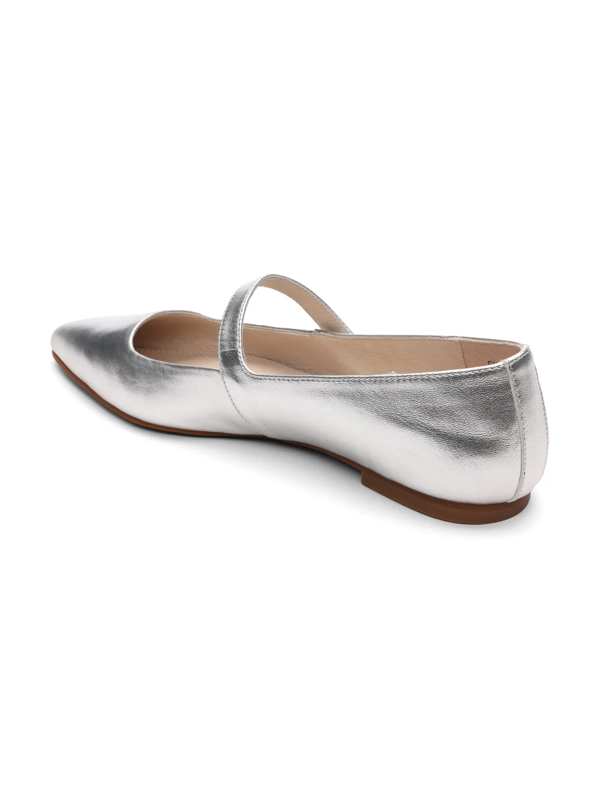 Clamour Ballet Flat White Gold