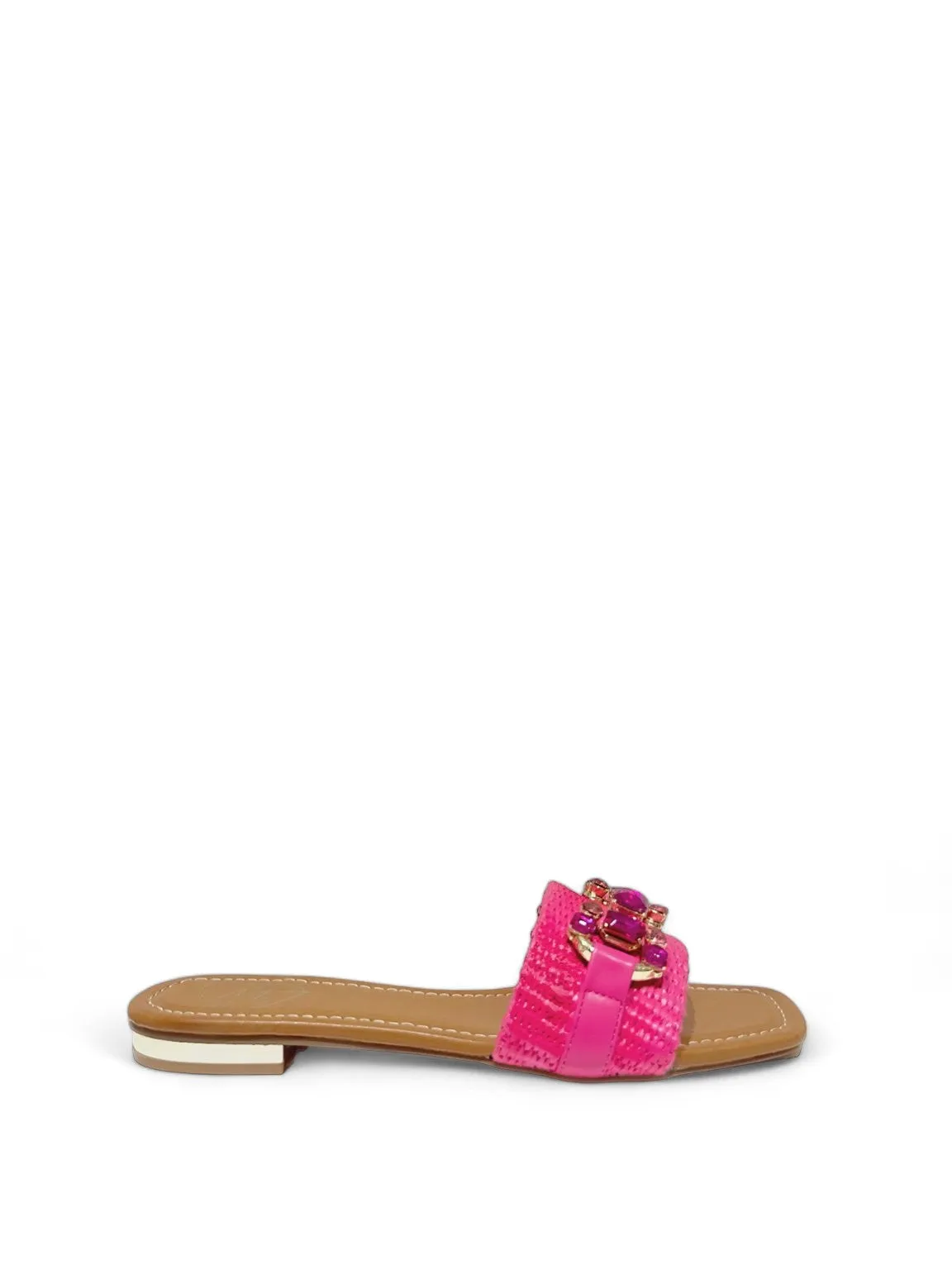 Dona Glistening Flat Sandals