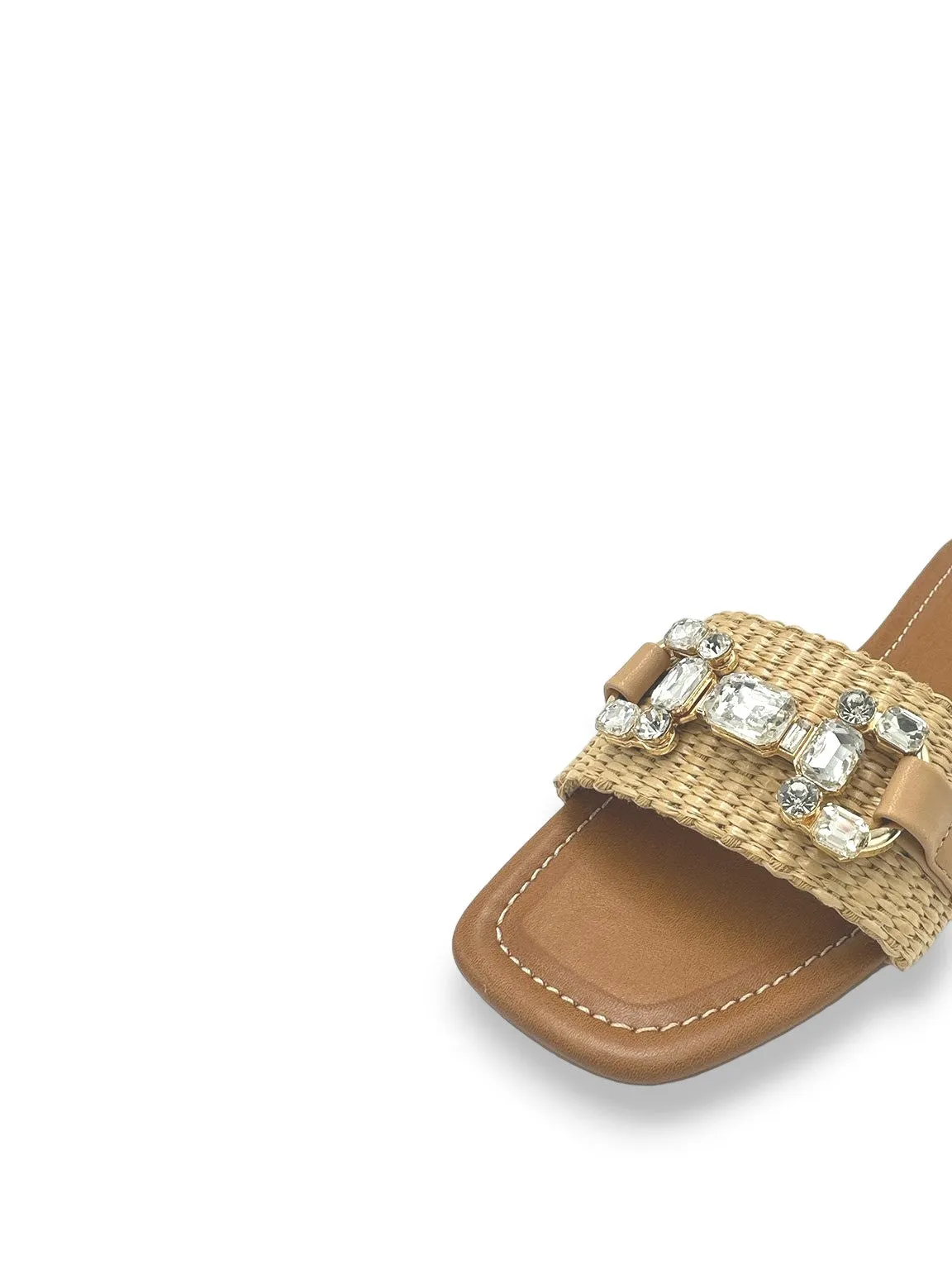 Dona Glistening Flat Sandals