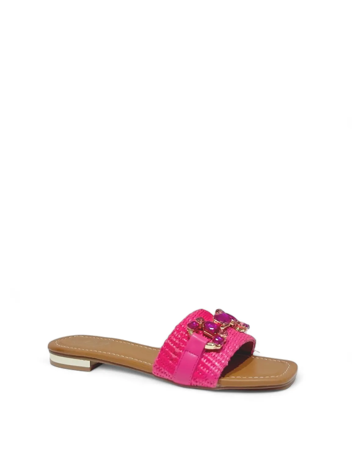 Dona Glistening Flat Sandals