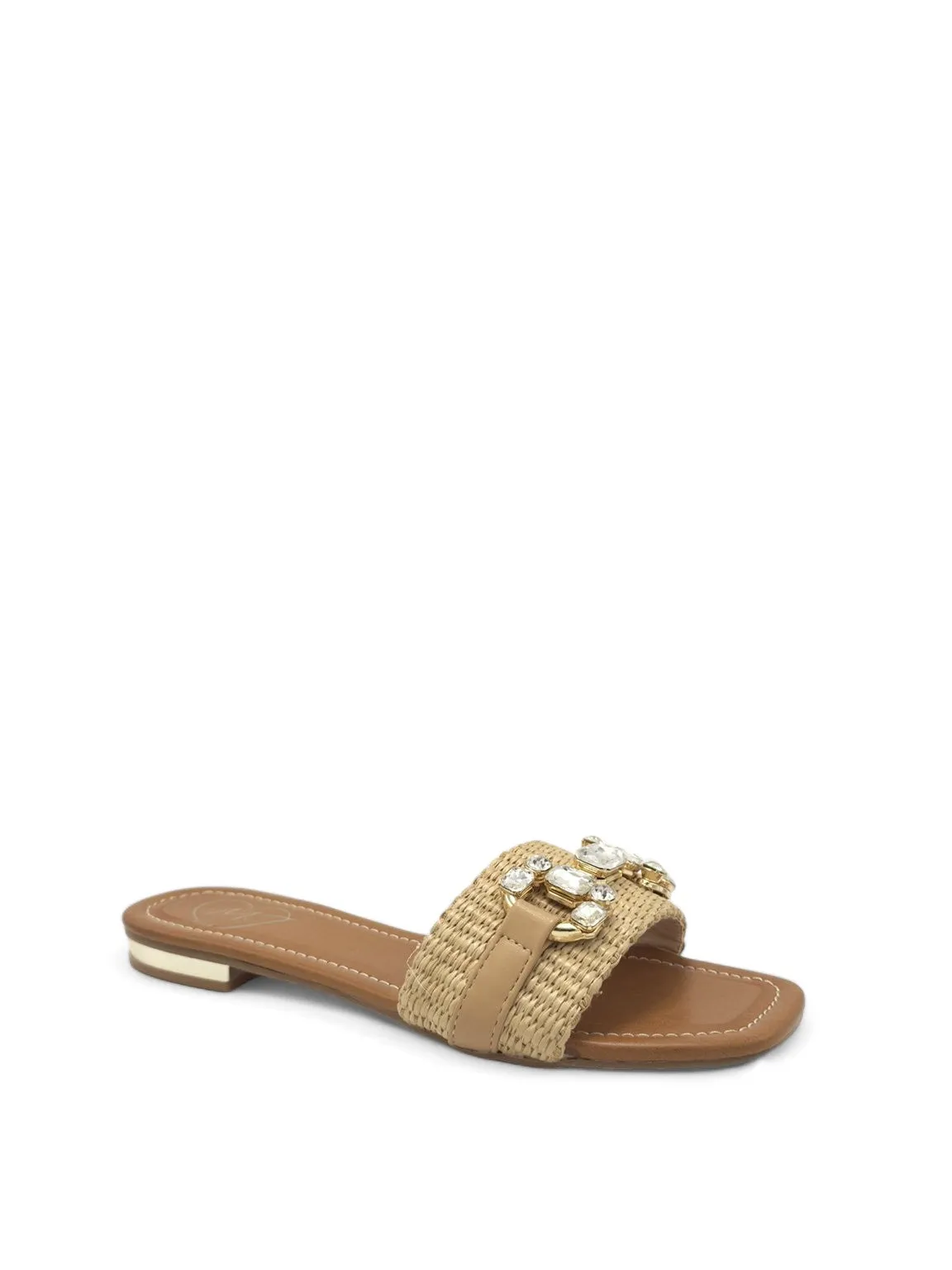 Dona Glistening Flat Sandals