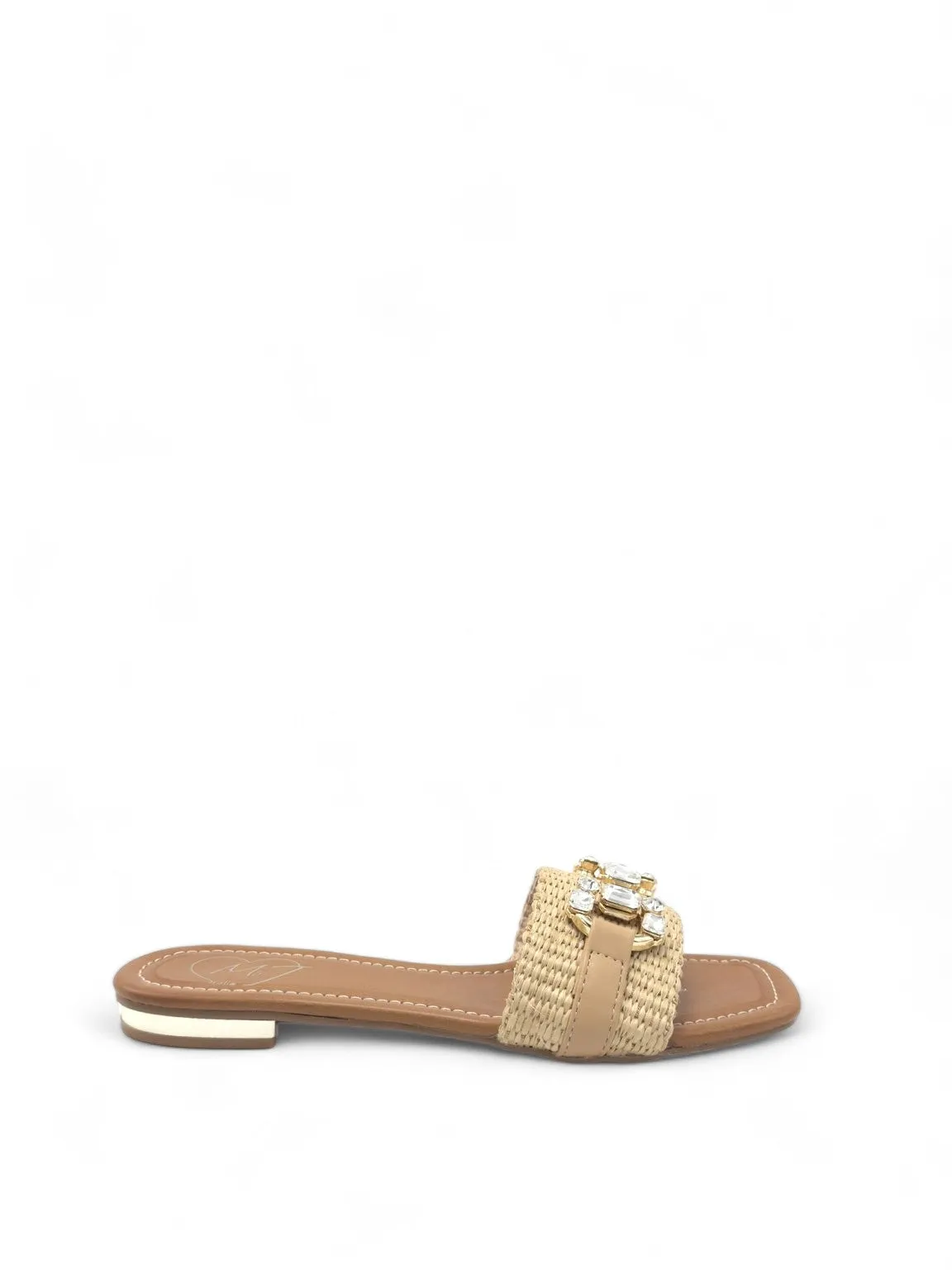 Dona Glistening Flat Sandals