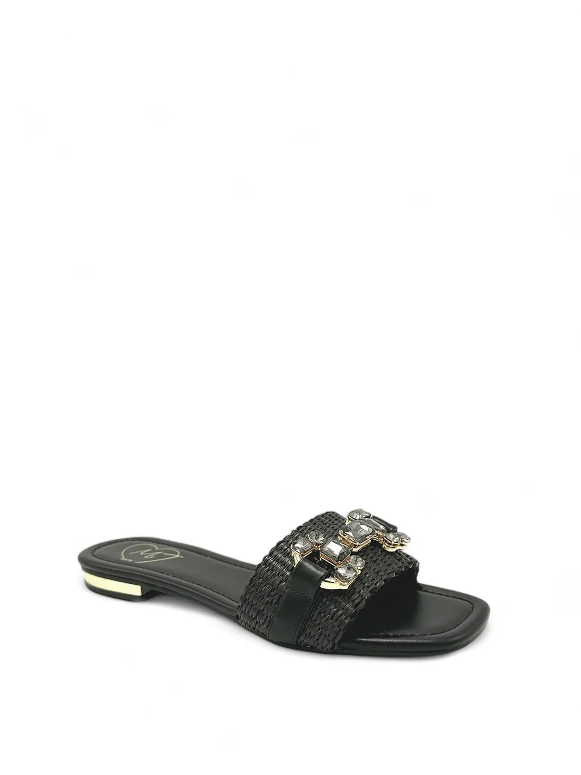 Dona Glistening Flat Sandals