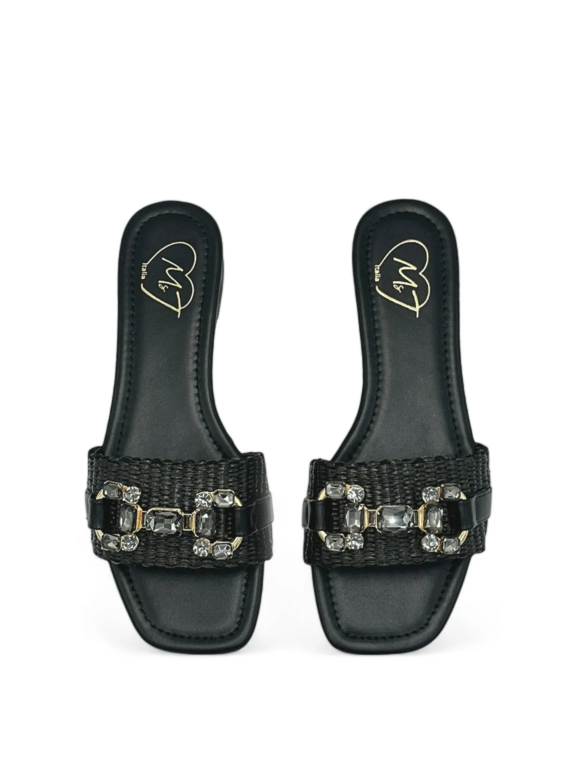 Dona Glistening Flat Sandals