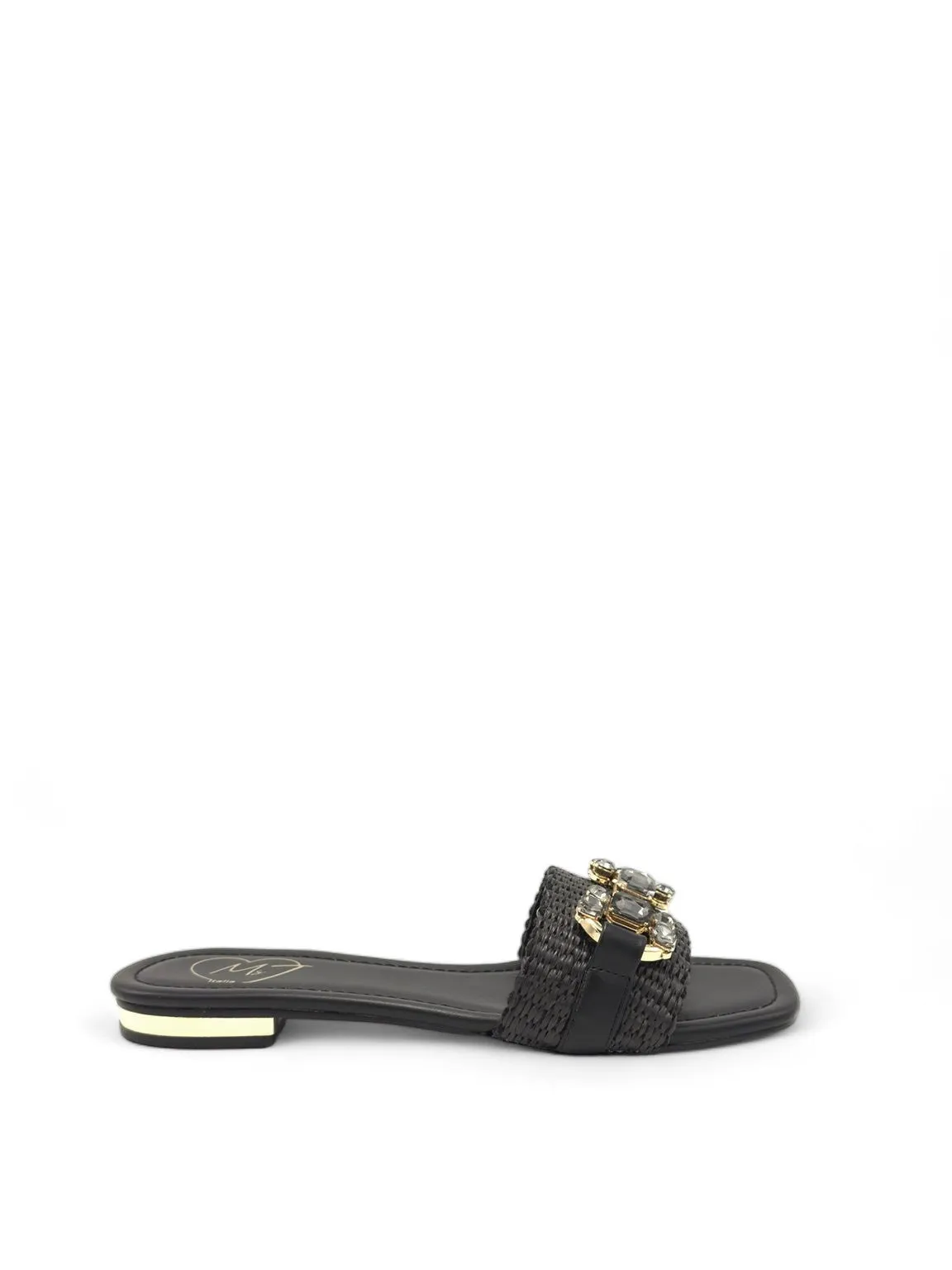 Dona Glistening Flat Sandals