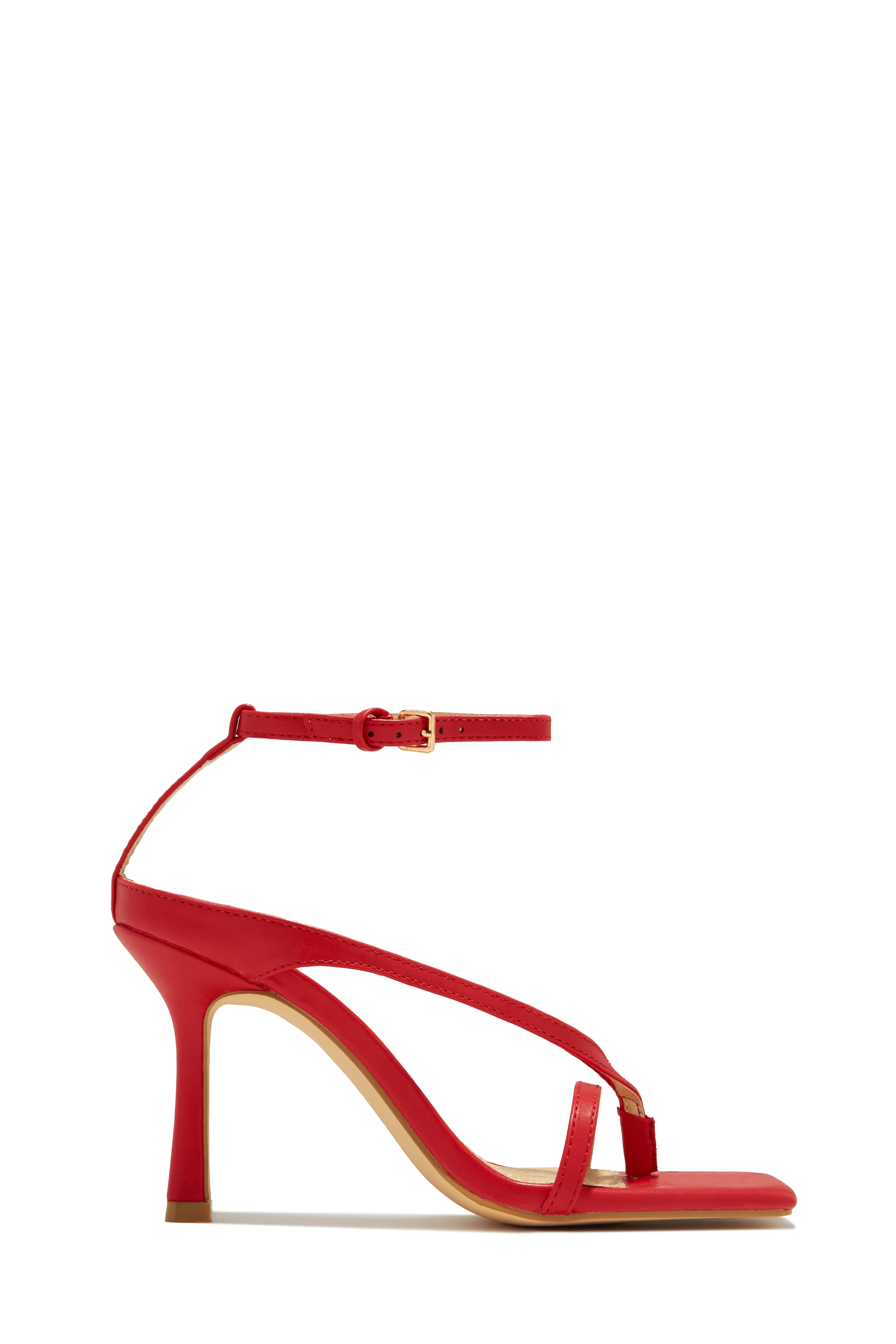 Elva Single Sole Heels - Red