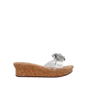 EYB81-SLR Women's Wedges Sandals - Silver