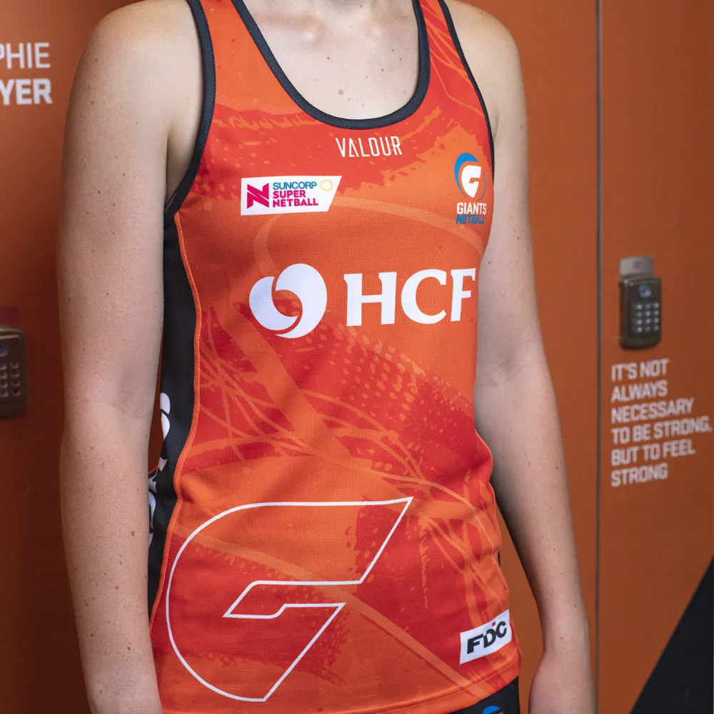 GIANTS Netball Replica Training Singlet Orange