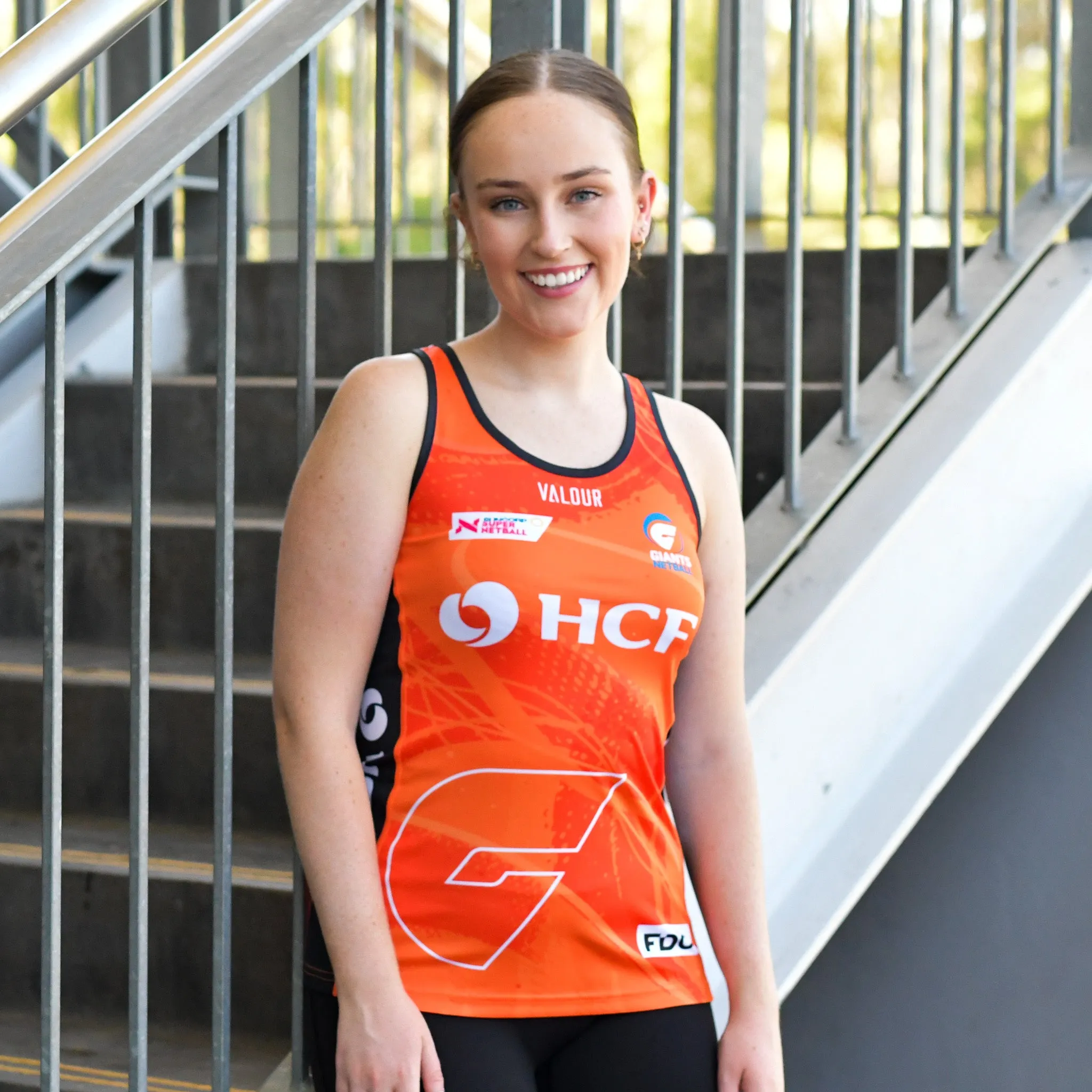 GIANTS Netball Replica Training Singlet Orange