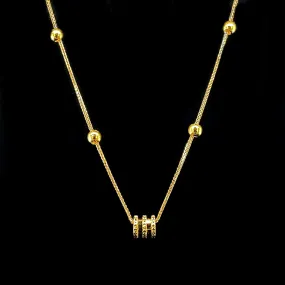 #GOLD2024 | 18kt Golden Running Barrel Necklace