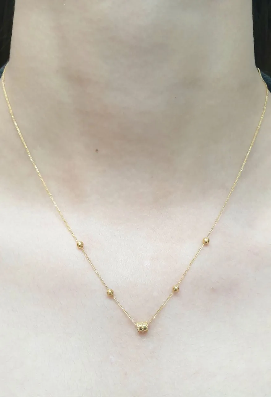 #GOLD2024 | 18kt Golden Running Barrel Necklace