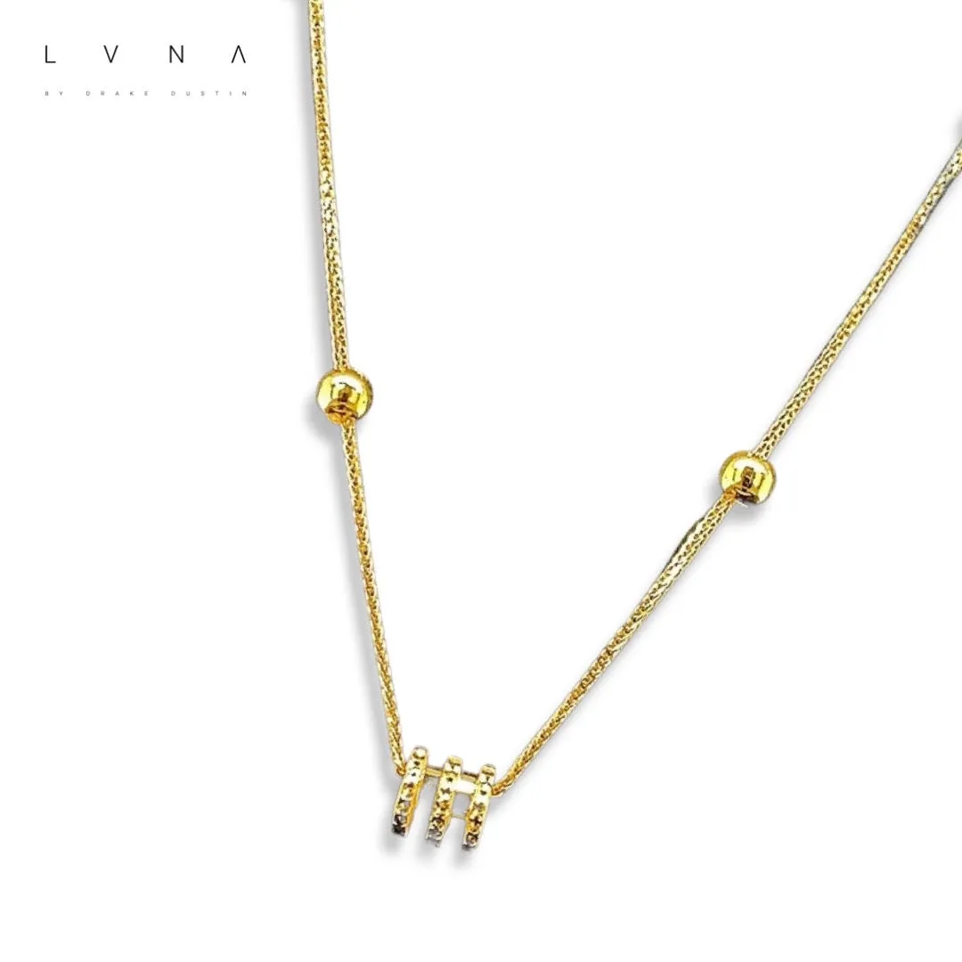 #GOLD2024 | 18kt Golden Running Barrel Necklace