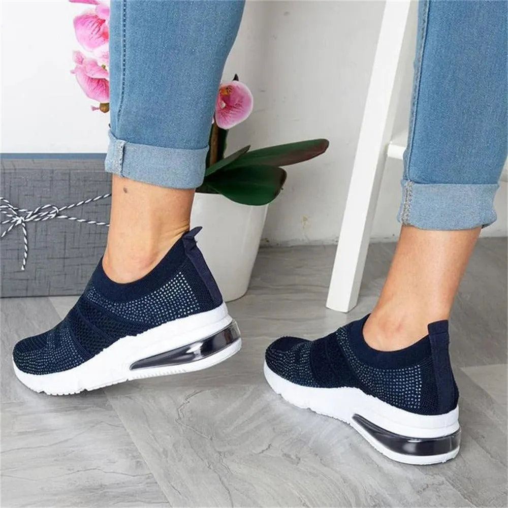 Groovywish Casual Orthopedic Shoes Sneakers Cushion Mesh Slip-on Sneakers