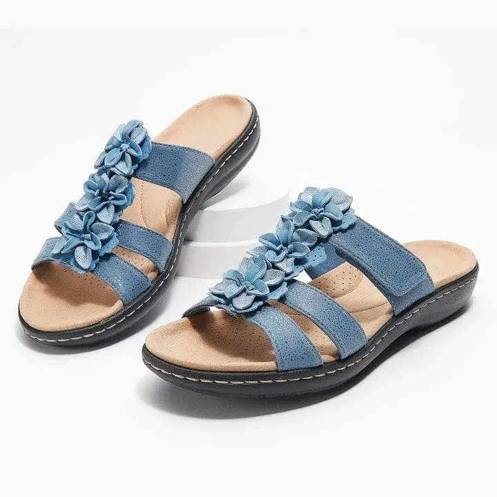 Groovywish Orthopedic Sandals Women Soft Unique Flower Detail