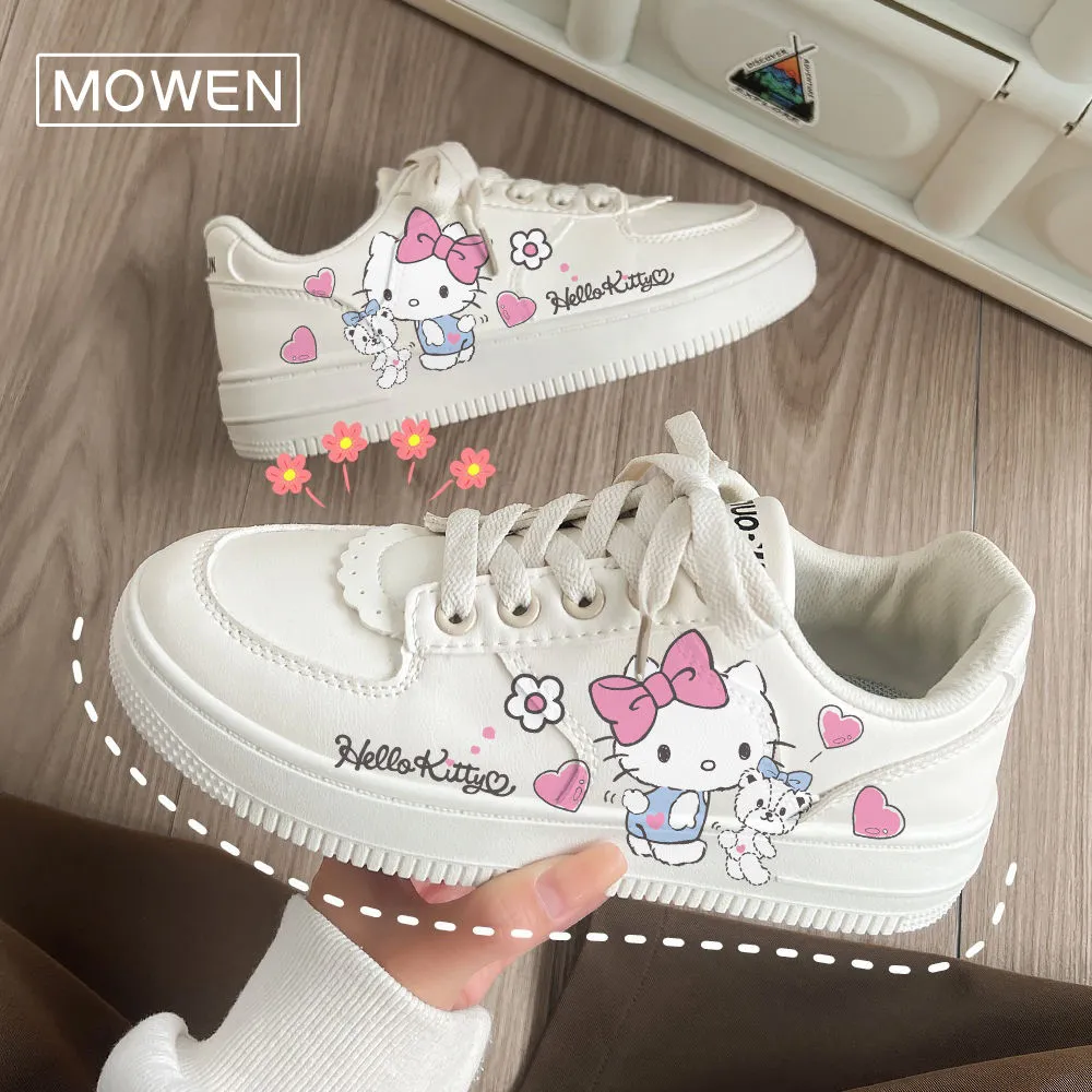 Hello Kitty Sanrio Joint Sneakers Casual Flat Shoes Ins Comfortable and Versatile Student Kitty