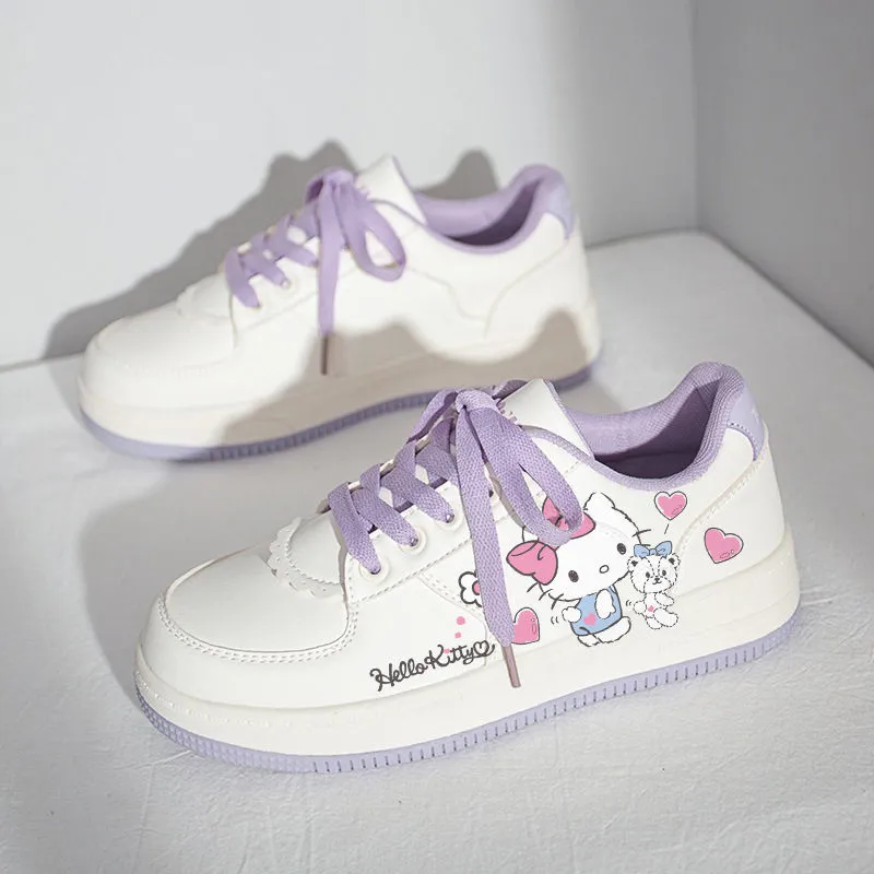 Hello Kitty Sanrio Joint Sneakers Casual Flat Shoes Ins Comfortable and Versatile Student Kitty