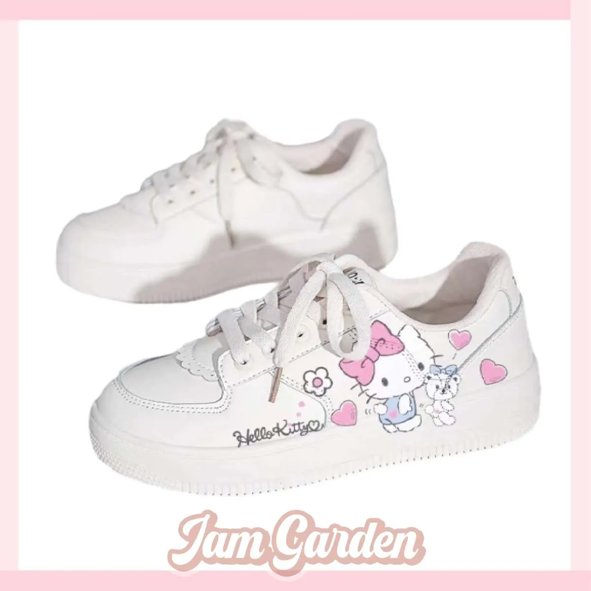 Hello Kitty Sanrio Joint Sneakers Casual Flat Shoes Ins Comfortable and Versatile Student Kitty