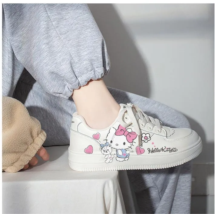 Hello Kitty Sanrio Joint Sneakers Casual Flat Shoes Ins Comfortable and Versatile Student Kitty