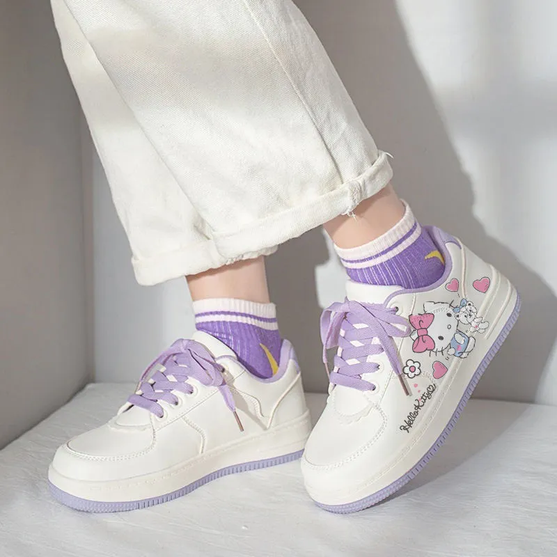 Hello Kitty Sanrio Joint Sneakers Casual Flat Shoes Ins Comfortable and Versatile Student Kitty