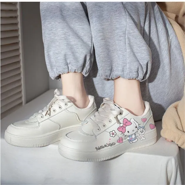 Hello Kitty Sanrio Joint Sneakers Casual Flat Shoes Ins Comfortable and Versatile Student Kitty