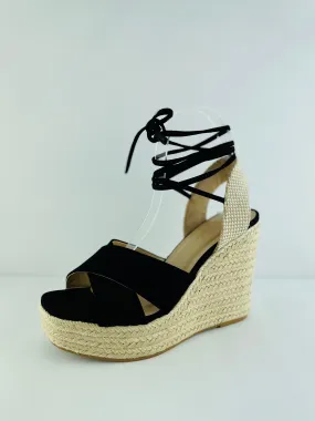 Lace Up Espadrille Wedge