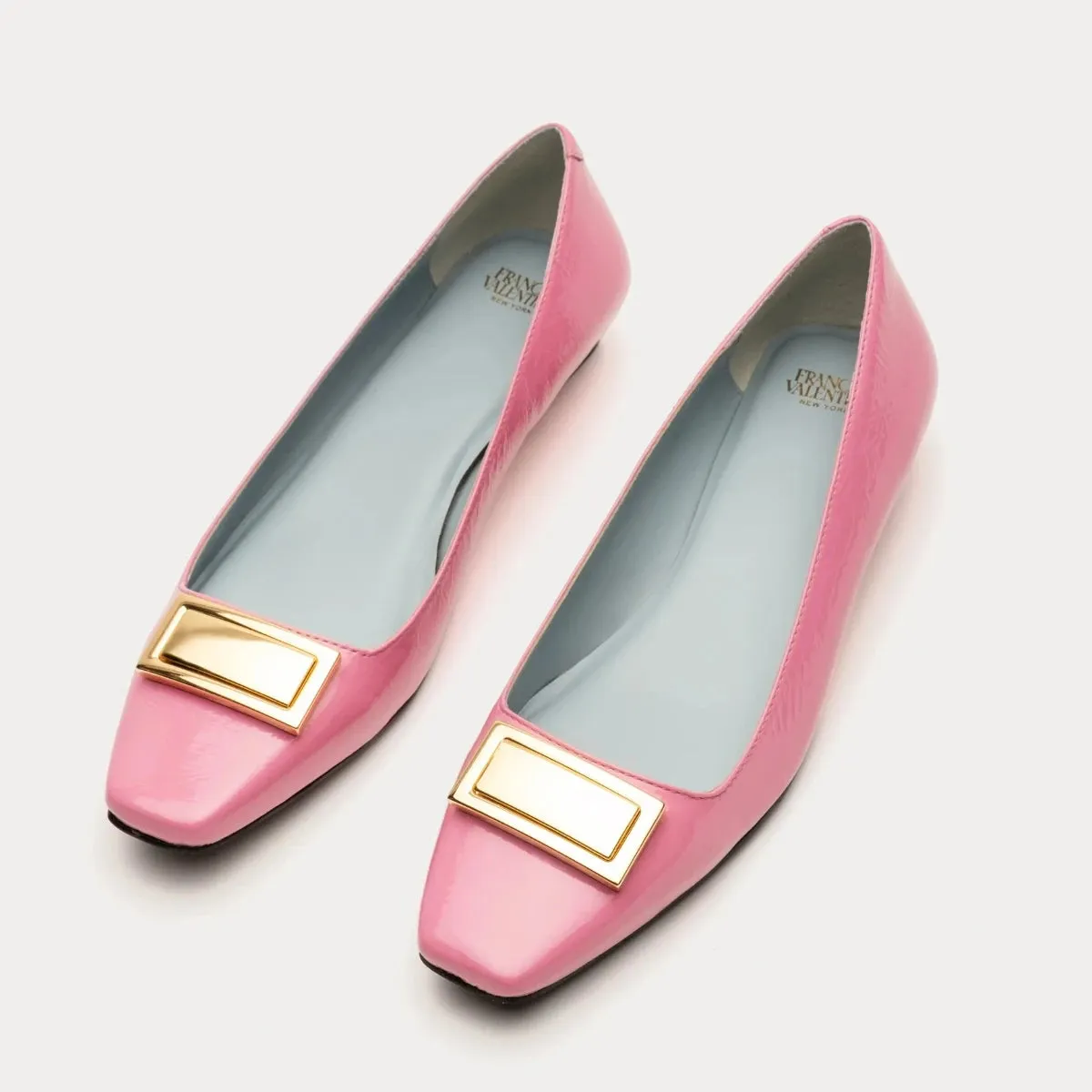 Midge Flat Crinkled Patent Leather - Pink