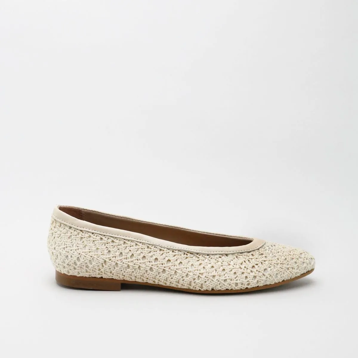 Papanatas Crochet Natural Pointed Flat