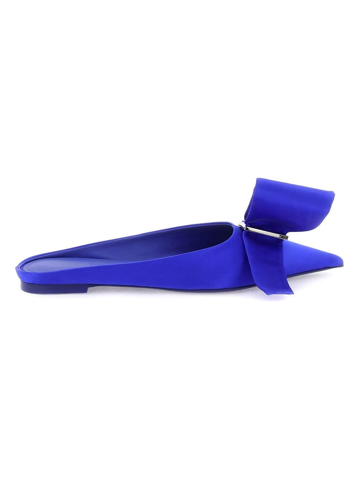 SALVATORE  SATIN MULES WITH SINGLE MAXI BOW