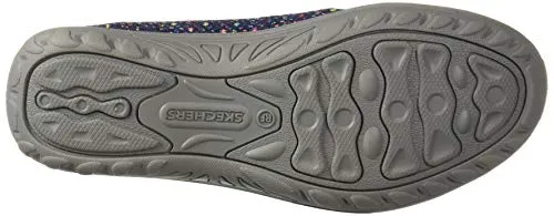 Skechers Women's Reggae Fest-Wicker-Engineered Knit Twin Gore Slip On (Willows) Loafer Flat, Navy, 9.5 M US