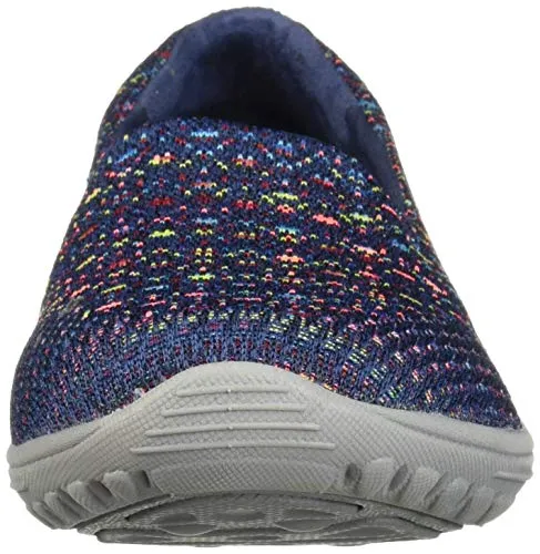 Skechers Women's Reggae Fest-Wicker-Engineered Knit Twin Gore Slip On (Willows) Loafer Flat, Navy, 9.5 M US