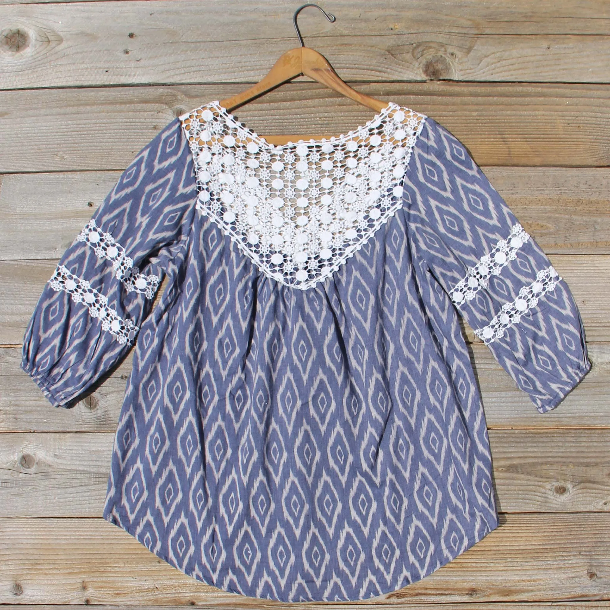 Sugared Breeze Blouse in Midnight Ikat