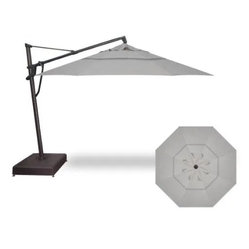 Treasure Garden 13 ft Outdoor Patio Umbrella with Lux Lighting, Octagonal Cantilever with Fixed Base or Rolling  Base*