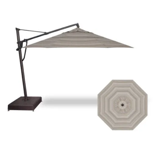 Treasure Garden 13 ft Outdoor Patio Umbrella with Lux Lighting, Octagonal Cantilever with Fixed Base or Rolling  Base*