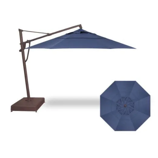 Treasure Garden 13 ft Outdoor Patio Umbrella with Lux Lighting, Octagonal Cantilever with Fixed Base or Rolling  Base*