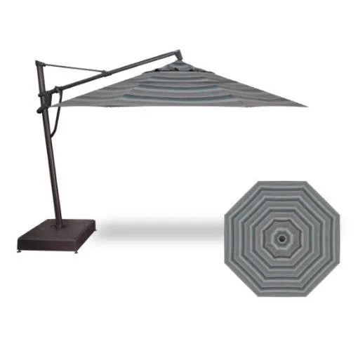 Treasure Garden 13 ft Outdoor Patio Umbrella with Lux Lighting, Octagonal Cantilever with Fixed Base or Rolling  Base*