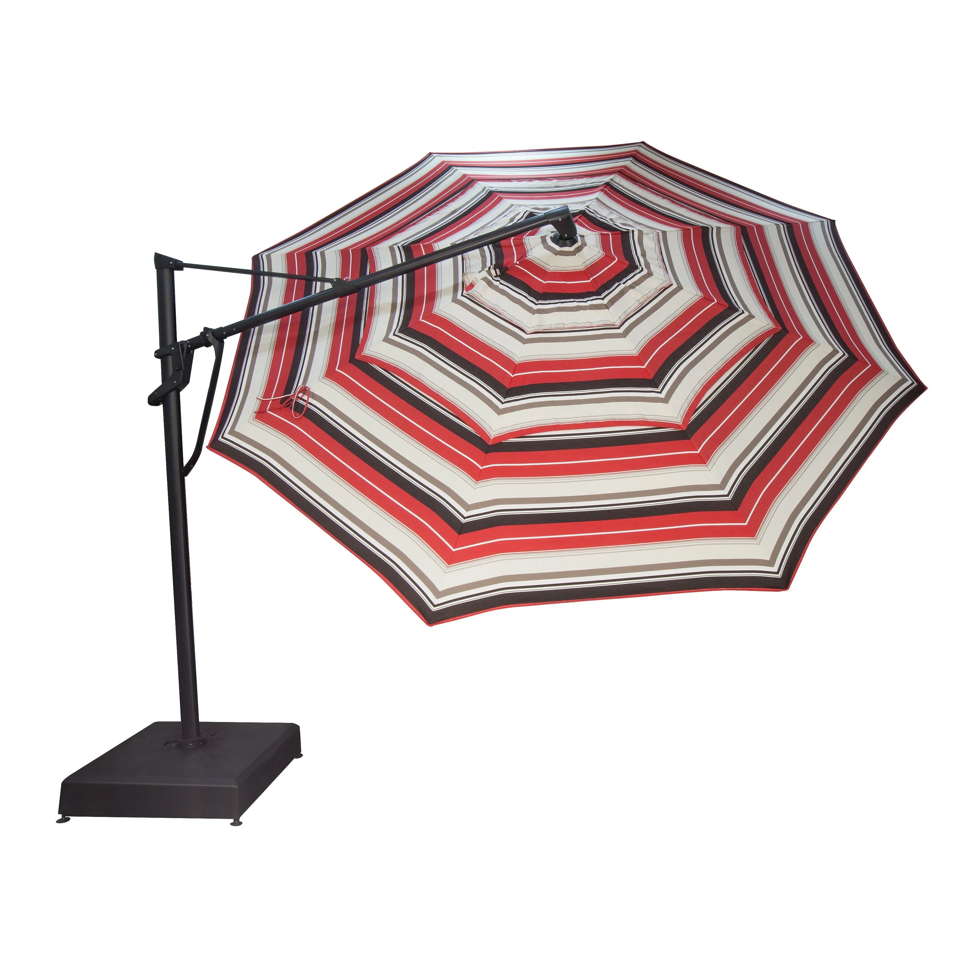 Treasure Garden 13 ft Outdoor Patio Umbrella with Lux Lighting, Octagonal Cantilever with Fixed Base or Rolling  Base*