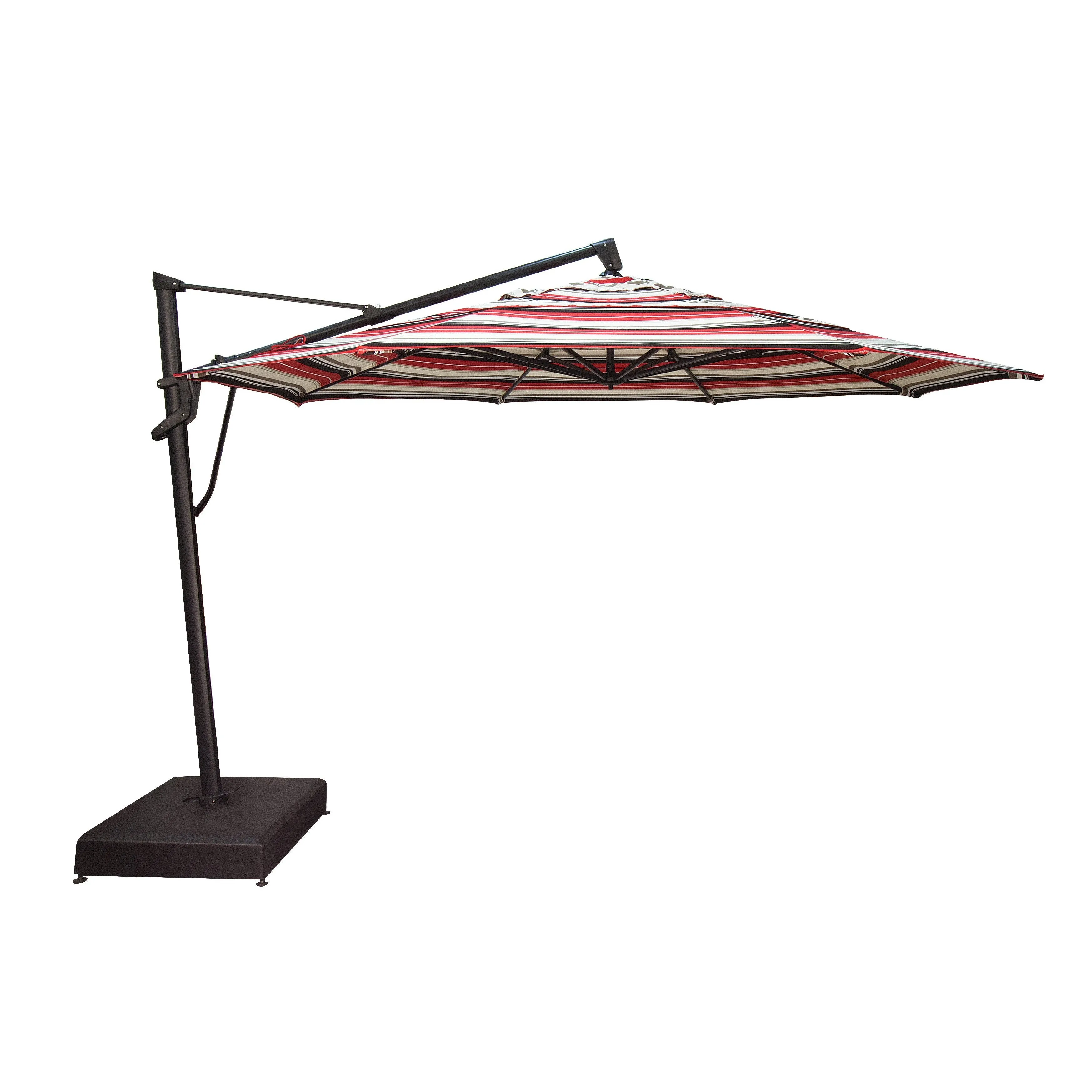 Treasure Garden 13 ft Outdoor Patio Umbrella with Lux Lighting, Octagonal Cantilever with Fixed Base or Rolling  Base*