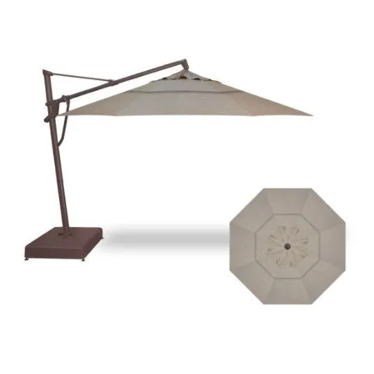 Treasure Garden 13 ft Outdoor Patio Umbrella with Lux Lighting, Octagonal Cantilever with Fixed Base or Rolling  Base*